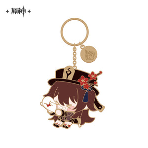 Chibi Character Series Metal Keychain - Hu Tao